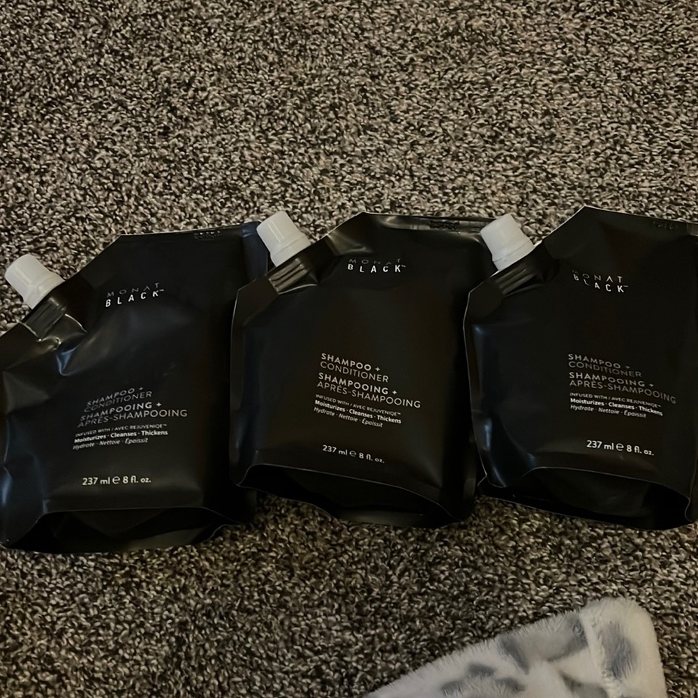 New unopened black shampoo and conditioner 3 available